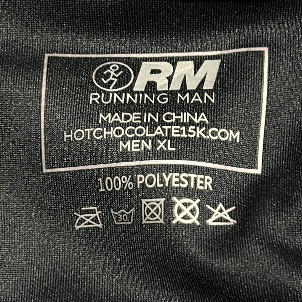 1/4 zip long sleeve Hot Chocolate race New. Mens XL - Picture 2 of 3